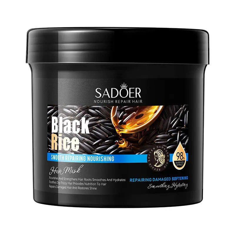 Маска для волосся Sadoer Black Rice Smooth Repairing Nourishing Hair Mask, 500 г